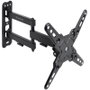 TooQ Soporte Pared TV Extensible Giratorio Inclinable LP1345TN-B para Pantallas 13-43" hasta 20kg Negro
